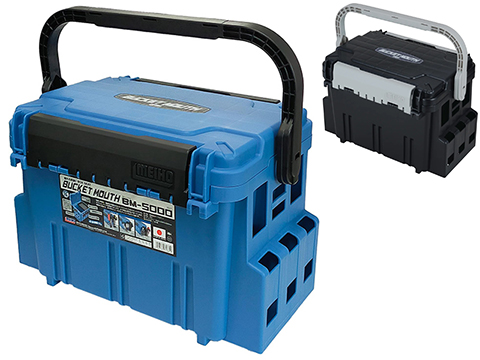 Meiho Bucket Mouth 5000 Tackle Box (Color: Blue)