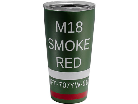 Mission First Tactical 20 oz Stainless Steel Double-Walled Tumbler Mug (Model: M18 Red Smoke - Evac)