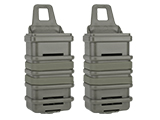 Fast Hard Shell Magazine Holsters Set of 2 for MP7 MP5 Pistol SMG (Color: Foliage Green)