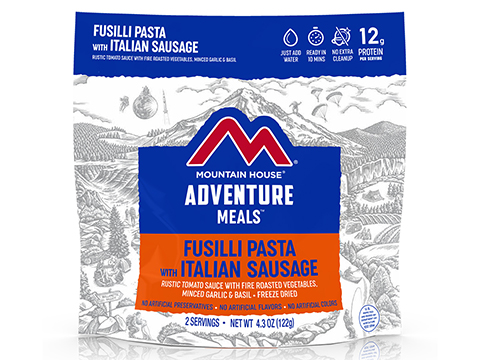 Mountain House Freeze Dried Camping Food (Model: Lunch & Dinner / Fusilli Pasta with Italian Sausage)