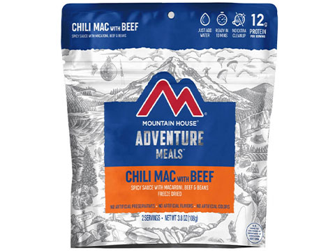 Mountain House Freeze Dried Camping Food (Menu: Chili Mac with Beef)