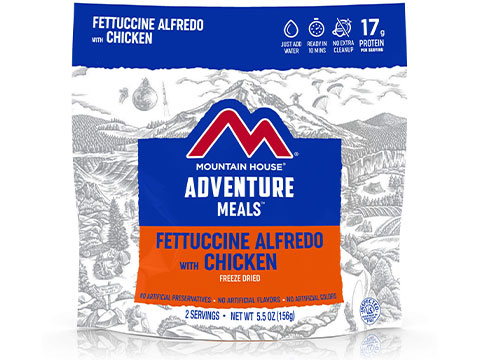 Mountain House Freeze Dried Camping Food (Menu: Fettuccine Alfredo with Chicken)