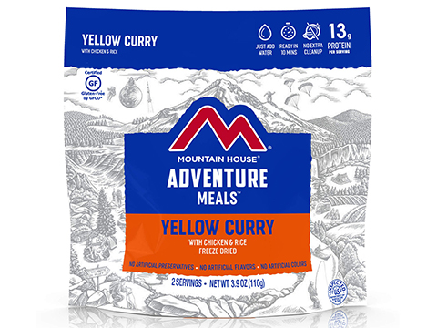 Mountain House Freeze Dried Camping Food (Menu: Yellow Curry with Chicken & Rice)