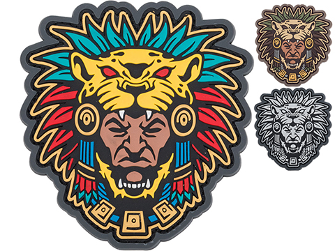 Mil-Spec Monkey Aztec Warrior Head 1 PVC Morale Patch (Color: Multicam)