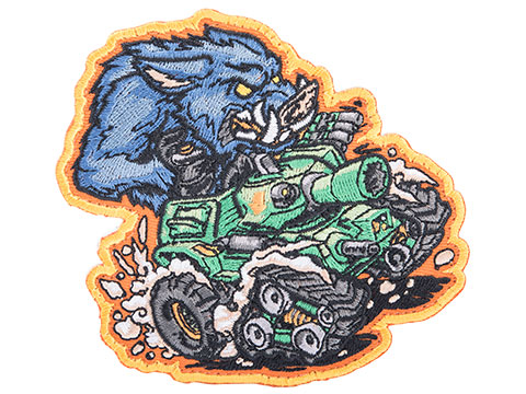 Mil-Spec Monkey War Machine Boar 1 Embroidered Morale Patch (Color: Blue)