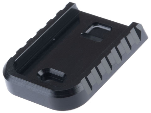 MITA CNC Aluminum Magazine Base for Elite Force GLOCK Airsoft Gas Blowback Pistol Magazines (Color: Black / Thin)