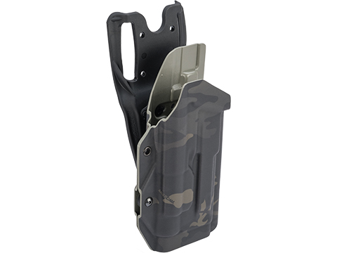MC Kydex Airsoft Elite Series Pistol Holster for M9A1 w/ TLR-1 Flashlight (Model: Multicam Black / Duty Drop / Right Hand)