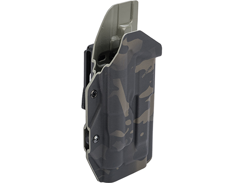 MC Kydex Airsoft Elite Series Pistol Holster for M9A1 w/ TLR-1 Flashlight (Model: Multicam Black / TEK-LOK Black / Right Hand)