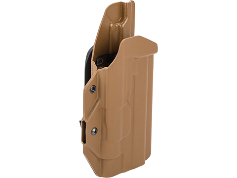 MC Kydex Airsoft Elite Series Pistol Holster for 1911 w/ TLR-1 Flashlight (Model: Coyote Brown / MOLLE Mount / Right Hand)