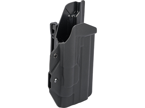 MC Kydex Airsoft Elite Series Pistol Holster for 1911 w/ TLR-1 Flashlight (Model: Black / TEK-LOK Black / Right Hand)