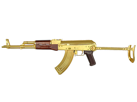 E&L 10 Years Anniversary Limited Edition 24K Gold Plated AKMS Airsoft AEG Rifle w/ GATE Aster Programmable MOSFET