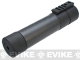 King Arms Mock Silencer Barrel Extension for KWA / KSC KMP9 Series Airsoft GBB SMG's - Carbon / 210mm