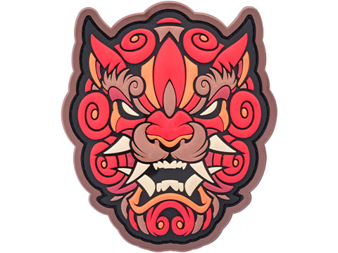 Mil-Spec Monkey Foo Dog Head 1 PVC Morale Patch (Color: Red)