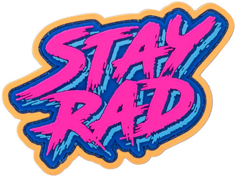 Mil-Spec Monkey Stay Rad PVC Morale Patch (Color: Pink)