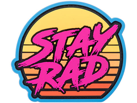 Mil-Spec Monkey Stay Rad Sunset PVC Morale Patch (Color: Pink)