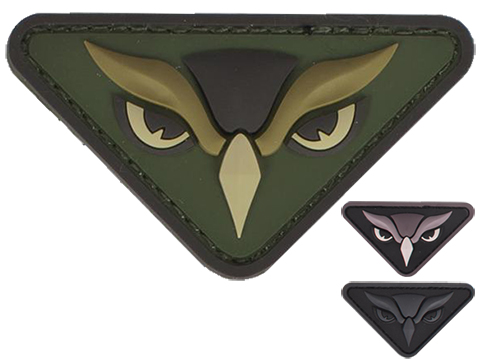 Mil-Spec Monkey Owl Head PVC Morale Patch (Color: SWAT)
