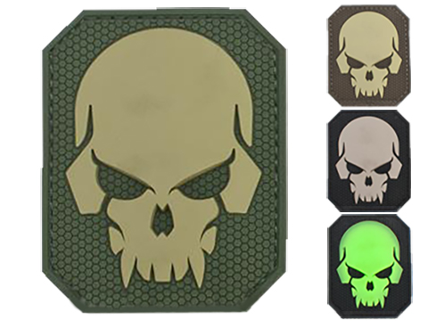 Mil-Spec Monkey Pirate Skull - Large PVC Morale Patch (Color: SWAT)