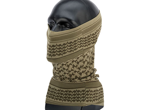 Mil-Spec Monkey Multi Wrap Neck Gaiter (Design: Shemagh / Dusty Brown)