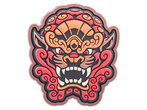 Mil-Spec Monkey Foo Dog Head 2 PVC Morale Patch (Color: Red)