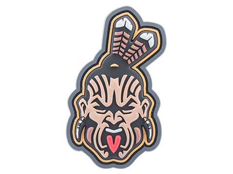 Mil-Spec Monkey Maori Warrior Head 1 PVC Morale Patch (Color: Full Color)