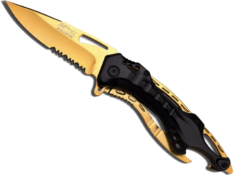 M-Tech 4.5 Assisted Opening Knife (Type: Black Handle / Gold Blade)
