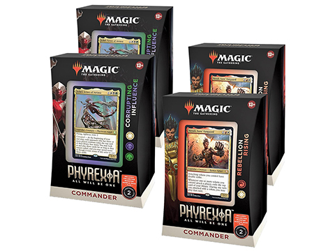 Magic: The Gathering Phyrexia: All Will Be One Commander Deck (Model: 2 Corrupting Influence + 2 Rebellion Rising Bundle)