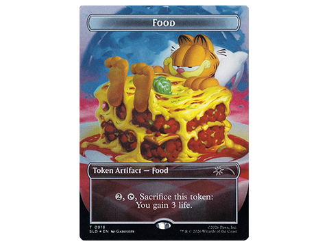 Magic: The Gathering Secret Lair x Garfield Lasagna Food Token