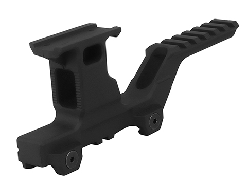WADSN Polymer Picatinny Dual Riser Mount for T1 Style Reflex Sights (Color: Black)