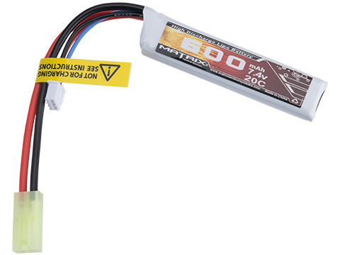Matrix 7.4V 600mAh Mini LiPo Airsoft Battery (Model: Small Tamiya)