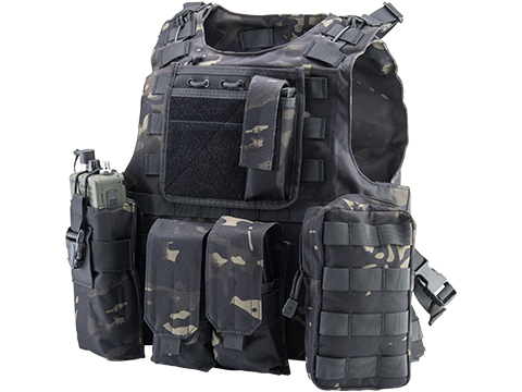 Matrix AAV Assault Plate Carrier w/ Pouch Set (Color: OCP Black)