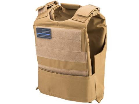 Matrix Heavy Duty Slick Body Armor Vest w/ Loop Patch Panel 