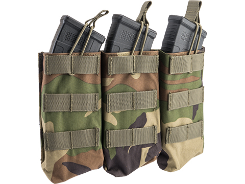 Matrix Triple AK Open Top Magazine Pouch (Color: M81 Woodland)