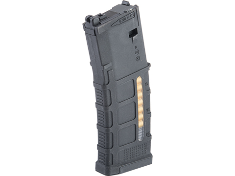 Double Eagle 35 Round Magazine for MWS Gas Blowback Airsoft Rifles (Model: D-Mag / Black)