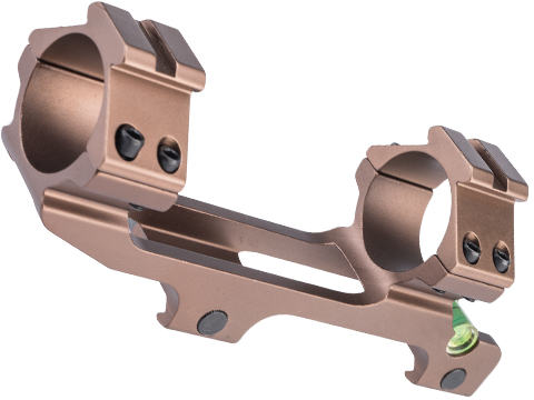 Matrix Skeletonized Cantilever Scope Rings Mount w/ Bubble Level & Picatinny Rails (Color: Dark Earth)