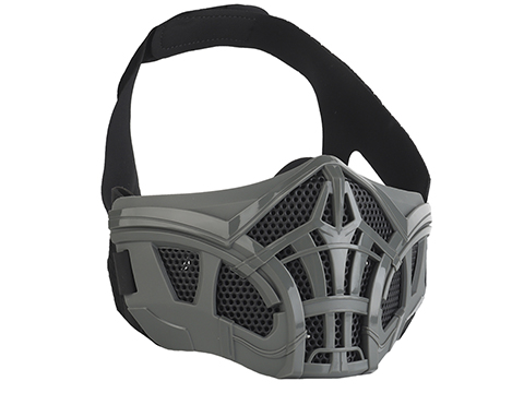 Matrix Scorpion Lower Face Protection Mesh and Rubber Half Mask (Color: Grey)