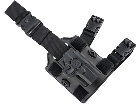 EMG Matrix Hardshell Adjustable Holster for SAI BLU Series Pistols (Color: Black / Drop Leg Attachment)