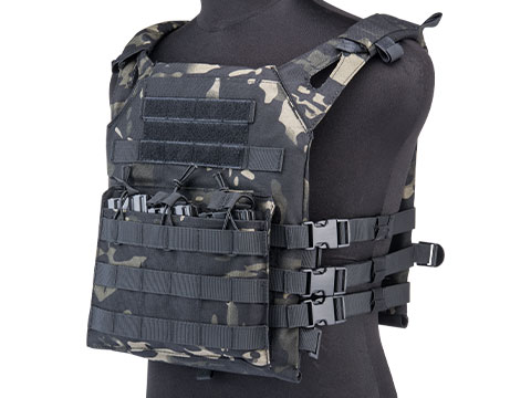 Matrix Level-1 Plate Carrier with Integrated Magazine Pouches (Color: Black Scorpion)