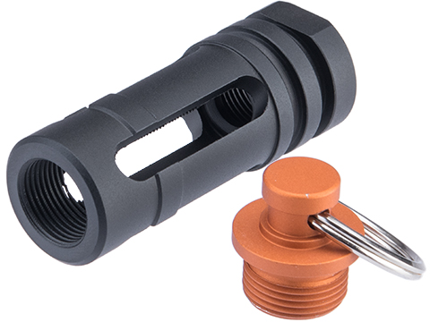 Matrix PLUG Muzzle Protection Keychain + 14mm Flash Hider Set (Type: Cage / 14mm Negative)