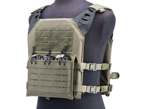 Matrix Laser Cut Compact Plate Carrier (Color: Ranger Green)