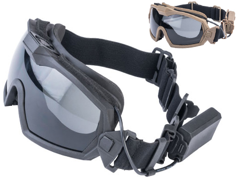 Matrix Tactical Anti Fog Goggle w/ Fan (Color: Black)
