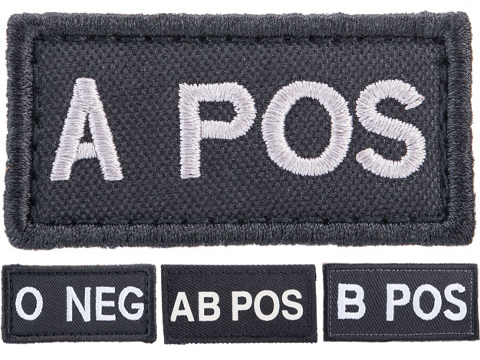 Matrix Military Spec. Blood Type Hook and Loop Patch (Type: O POS)