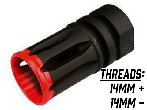 Matrix Steel M4 / M16 Style Orange Painted Flashhider (Thread: 14mm Positive)