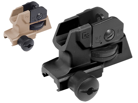 CQB-R Type QD Adjustable Rear Sight For M4 M16 Series Airsoft AEG Rifles 