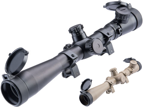 Matrix 3.5-10x40E-SF Illuminated Red/Green Reticle Sniper Scope (Color: Black)