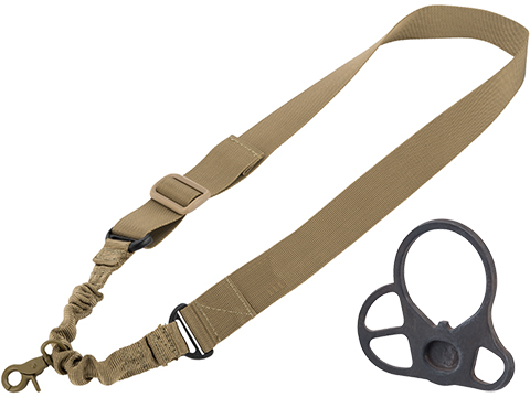 Matrix Tactical Gear Single Point Bungee Rifle Sling w/ Sling Plate (Color: Coyote Tan)