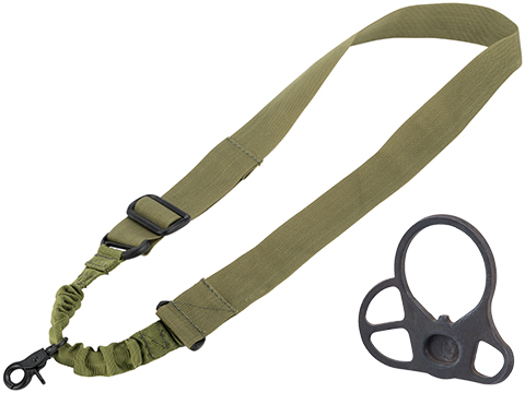 Matrix Tactical Gear Single Point Bungee Rifle Sling w/ Sling Plate (Color: OD Green)