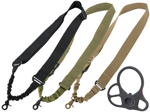 Matrix Tactical Gear Single Point Bungee Rifle Sling w/ Sling Plate (Color: Black)