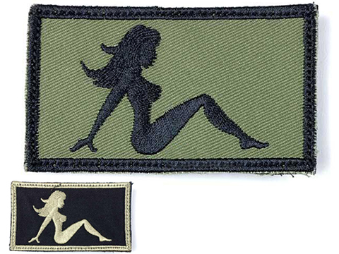 Matrix Lady Embroidery Hook and Loop Patch (Color: OD Green)