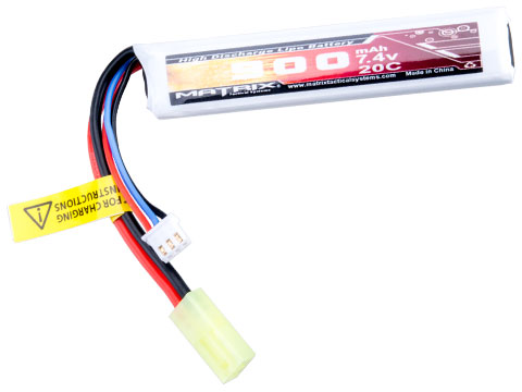 Matrix High Performance 7.4V Stick Type Airsoft LiPo Battery (Model: 900mAh / 20C / Small Tamiya)