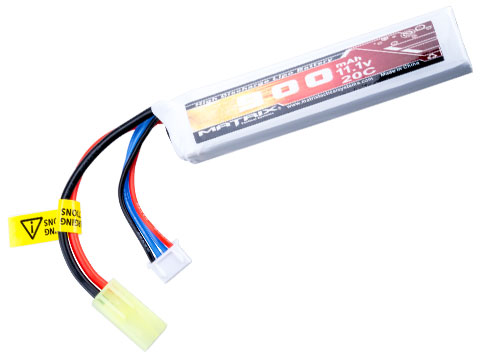 Matrix High Performance 11.1V Stick Type Airsoft LiPo Battery (Model: 900mAh - 20C / Small Tamiya)